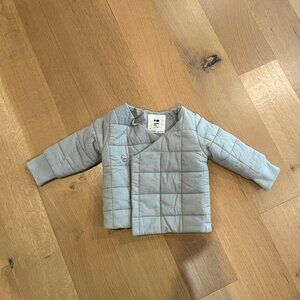 Omami Mini - Light Gray Quilted Jacket - Size 12-18 Months